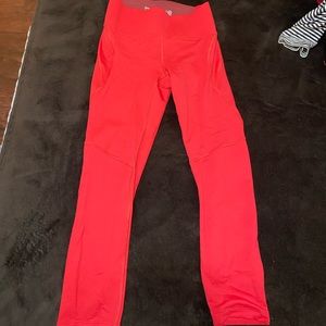 Outdoor voices CORE leggings in 7/8 length. Color is red and no longer sold.